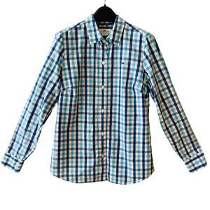 Vineyard Vines Gingham Plaid Poplin Button Down Shirt Size 4